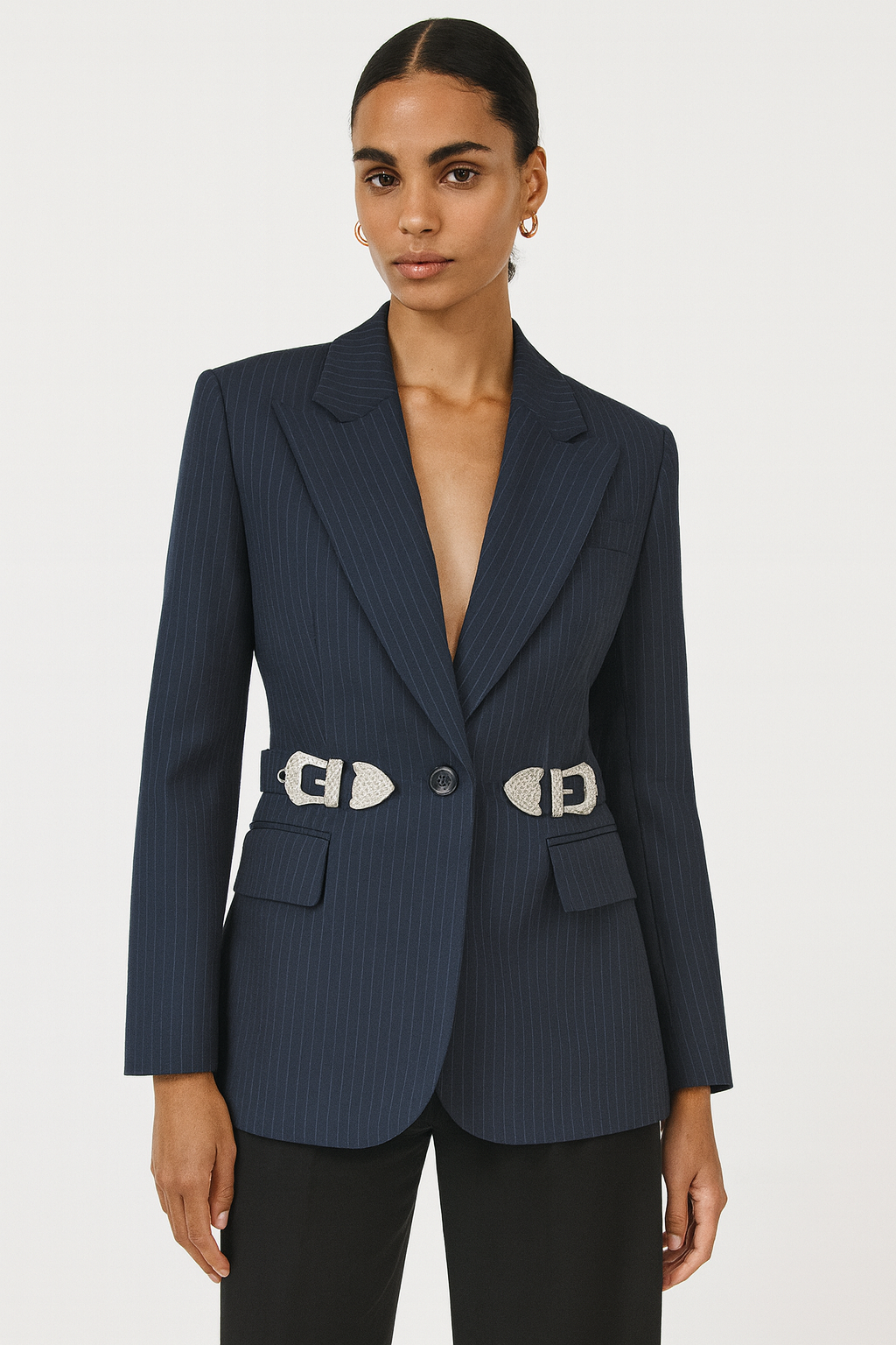 LOU LUNA Pinstriped Blazer